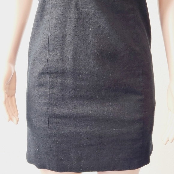 BICE by Sag Harbor Black 55% Linen Blend  Mini Formal Sleeveless Dress sz 6 - Picture 4 of 11